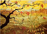 Famous Tree Paintings - Apple Tree with Red Fruit